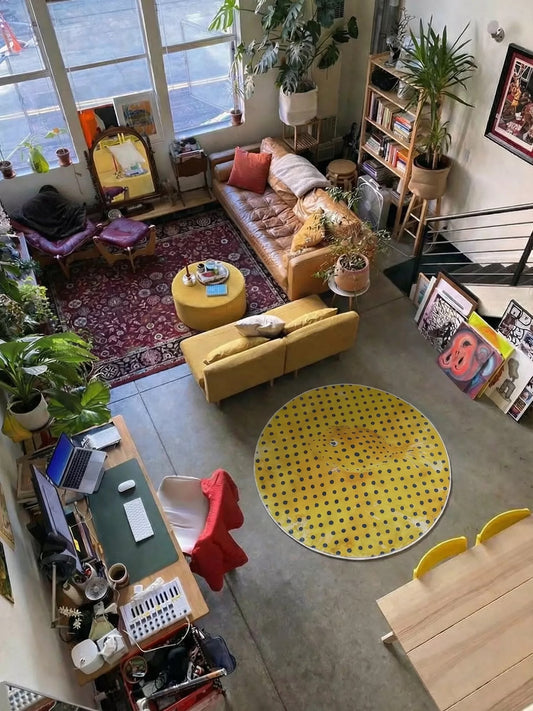 【TRIPPY】丸型水玉ラグ