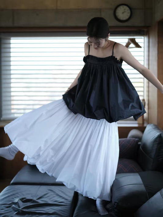 <sannai nut> Bubble Hem Skirt