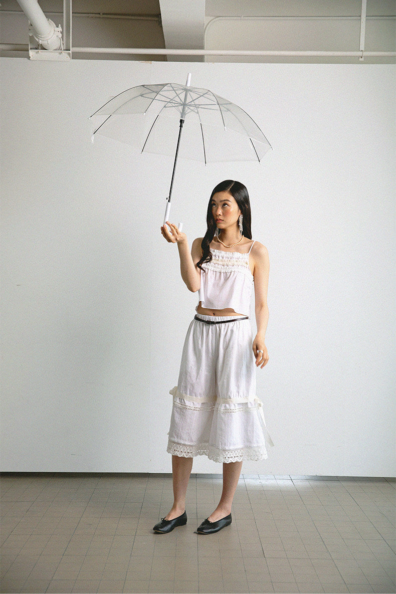 <cheap art label> Lace Cropped Pants