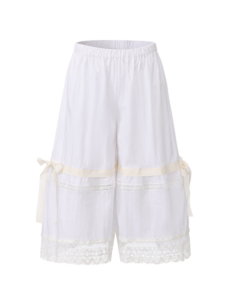 <cheap art label> Lace Cropped Pants