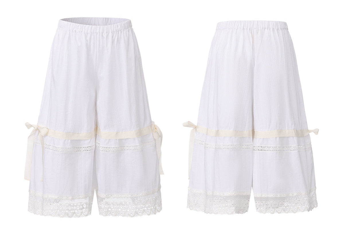 <cheap art label> Lace Cropped Pants