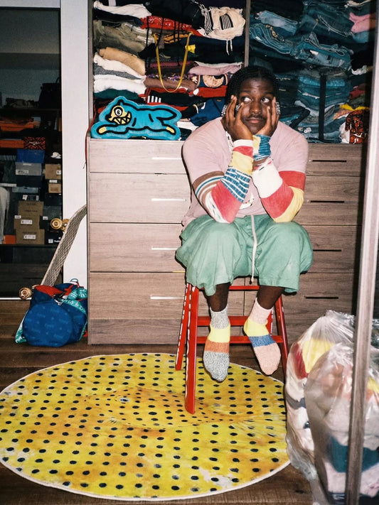 【TRIPPY】丸型水玉ラグ