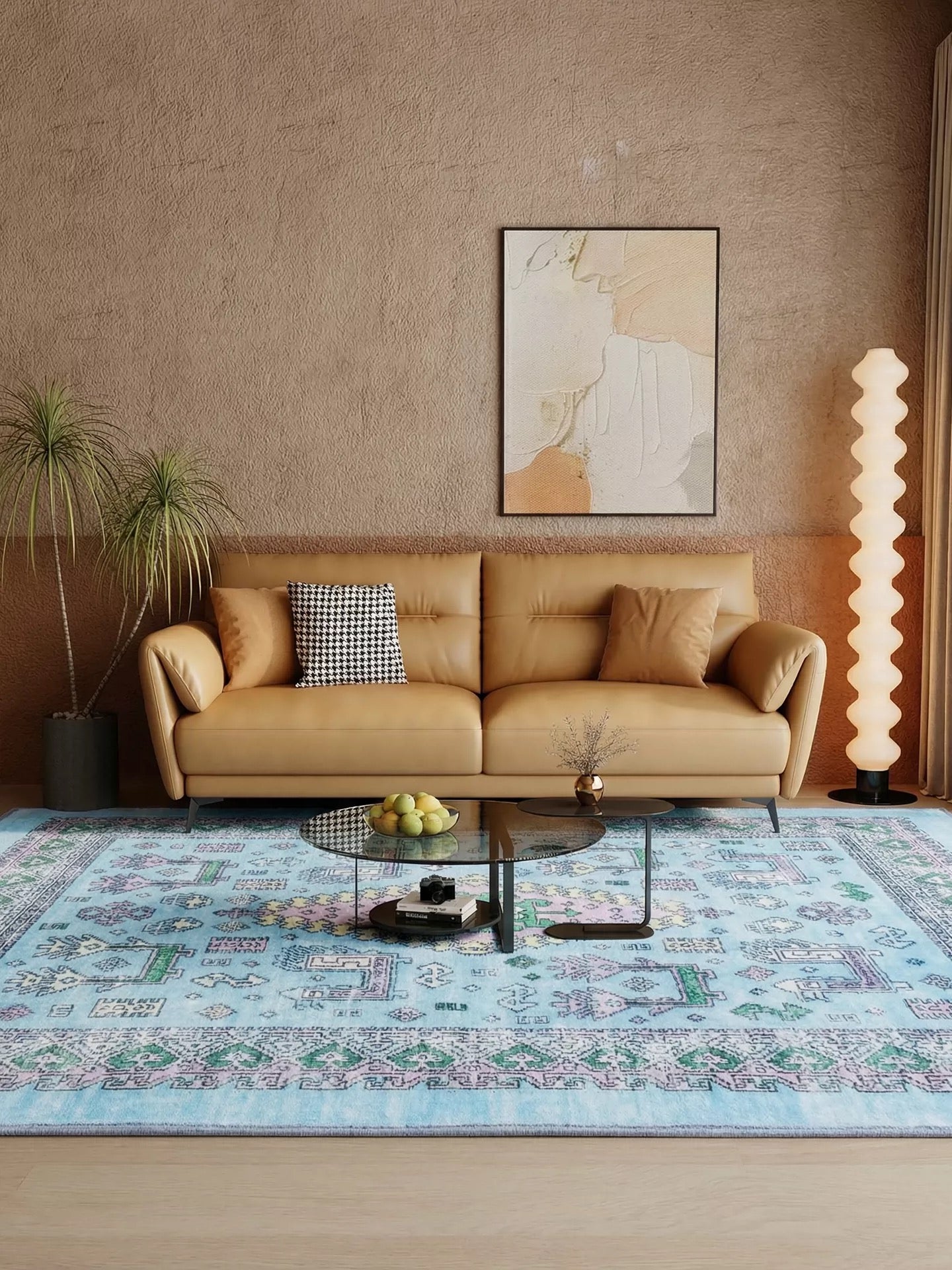 【TRIPPY】ブルーアートラグ