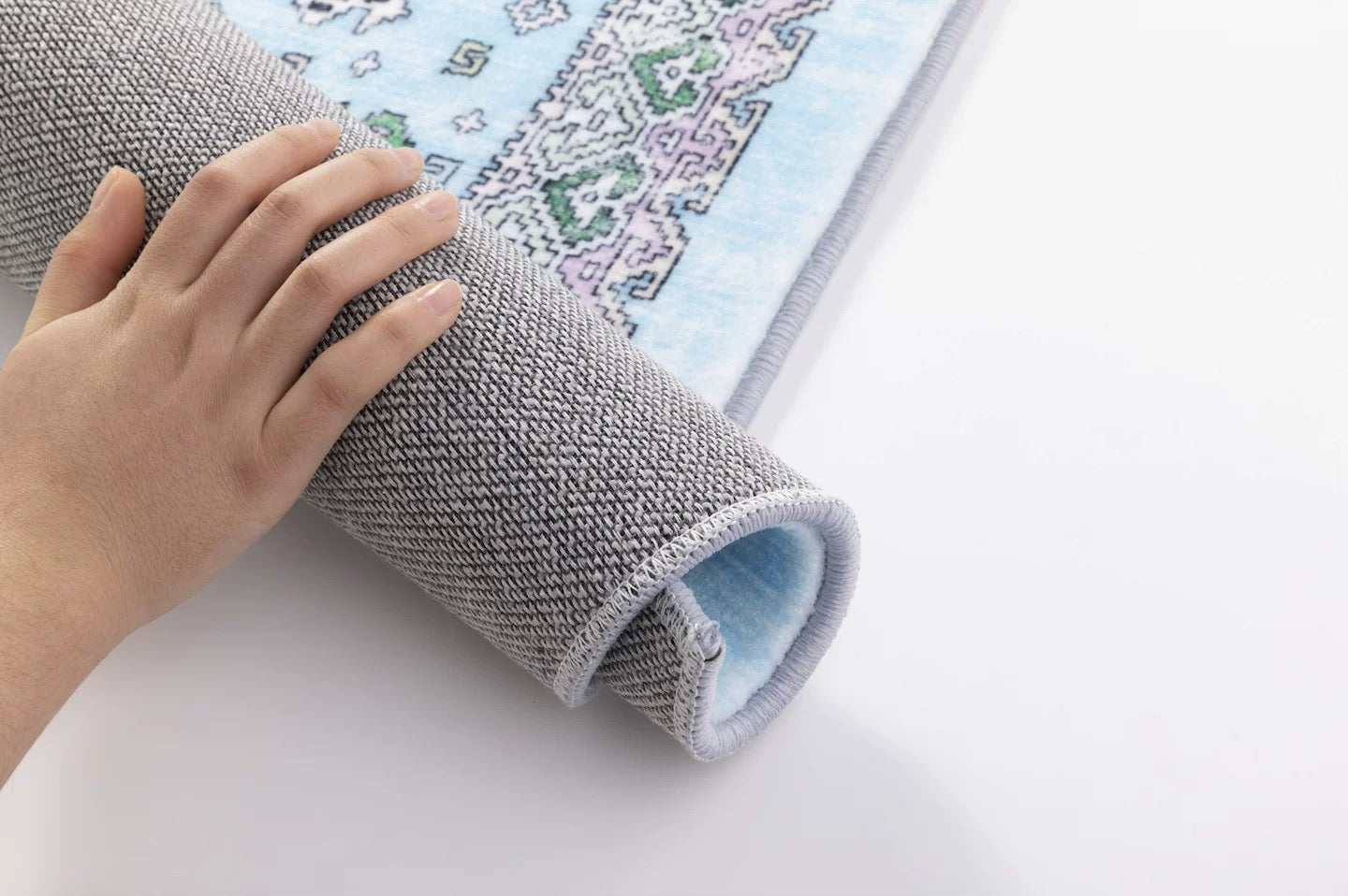 【TRIPPY】ブルーアートラグ