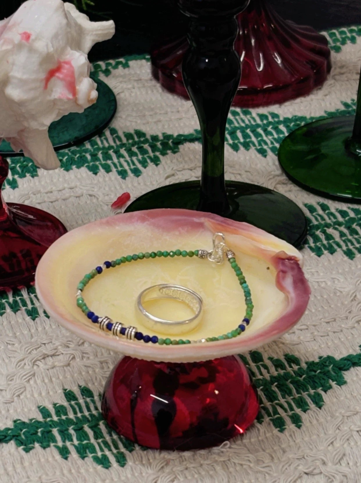 【IN Chaos】天然ホラガイ＆貝殻グラス