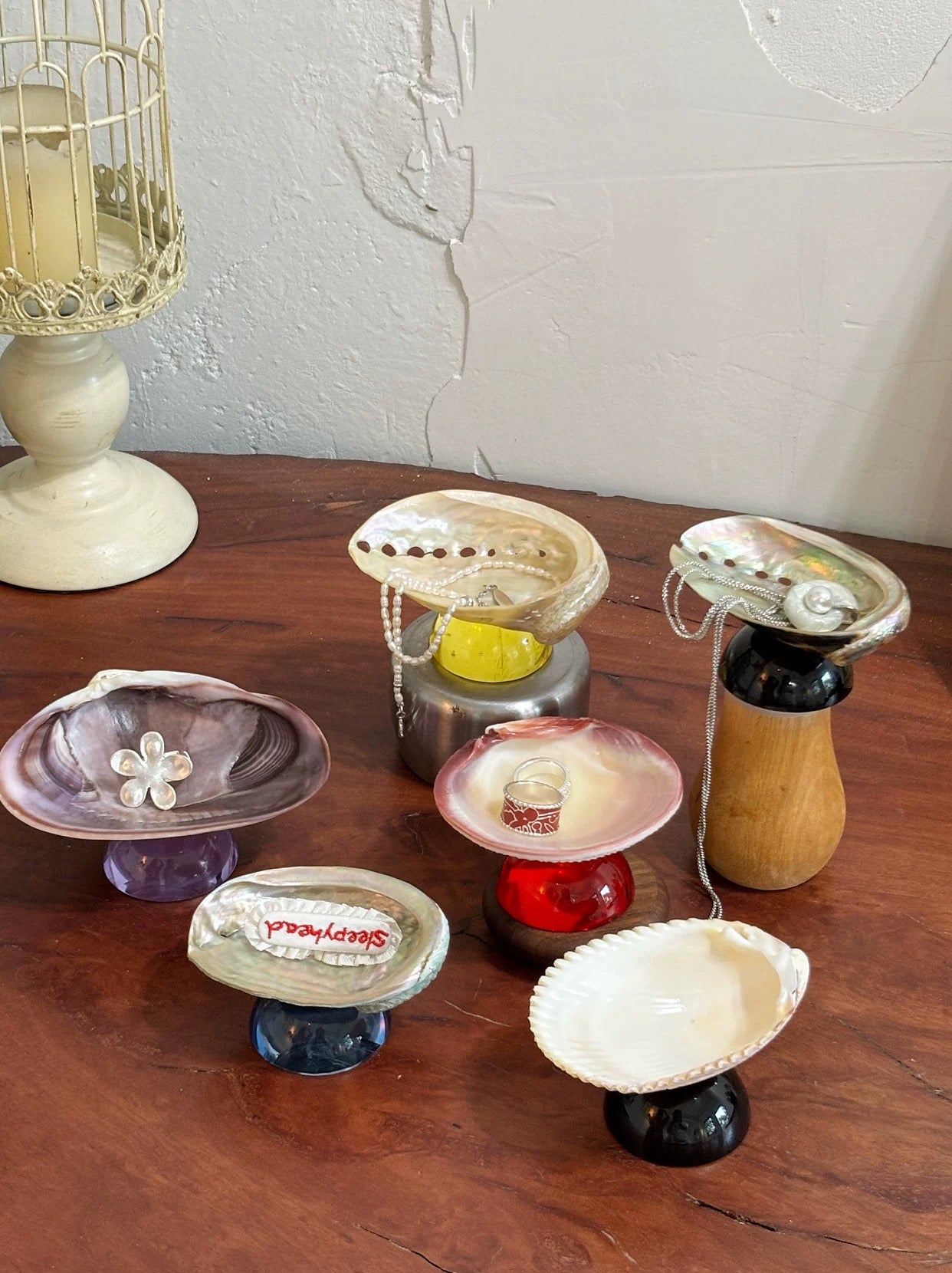 【IN Chaos】天然貝殻カラードガラストレー