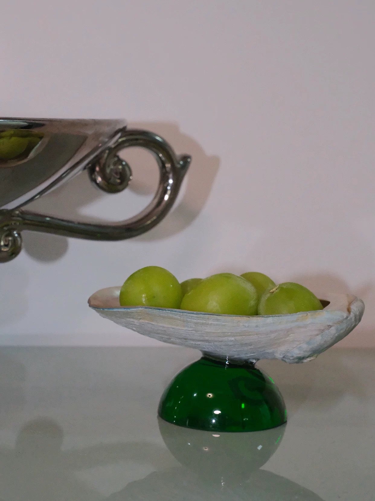 【IN Chaos】天然貝殻カラードガラストレー