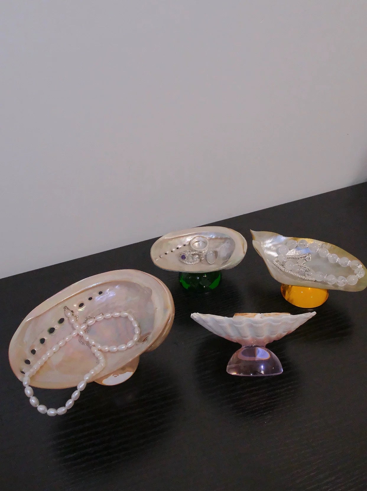 【IN Chaos】天然貝殻カラードガラストレー