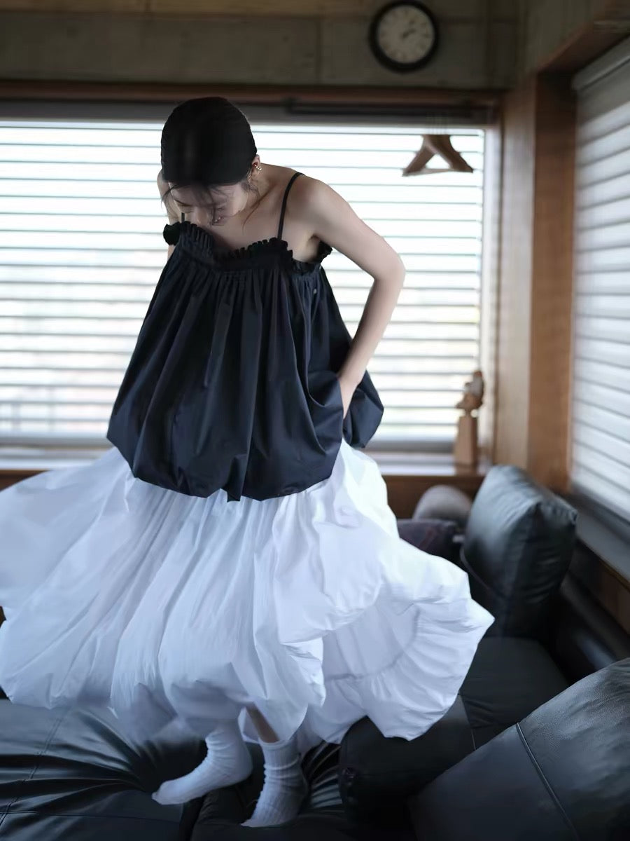 <sannai nut> Bubble Hem Skirt