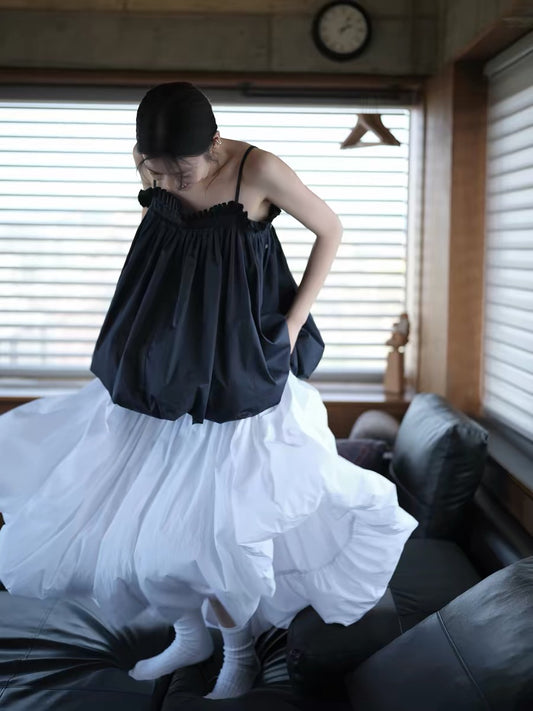 <sannai nut> Bubble Hem Skirt