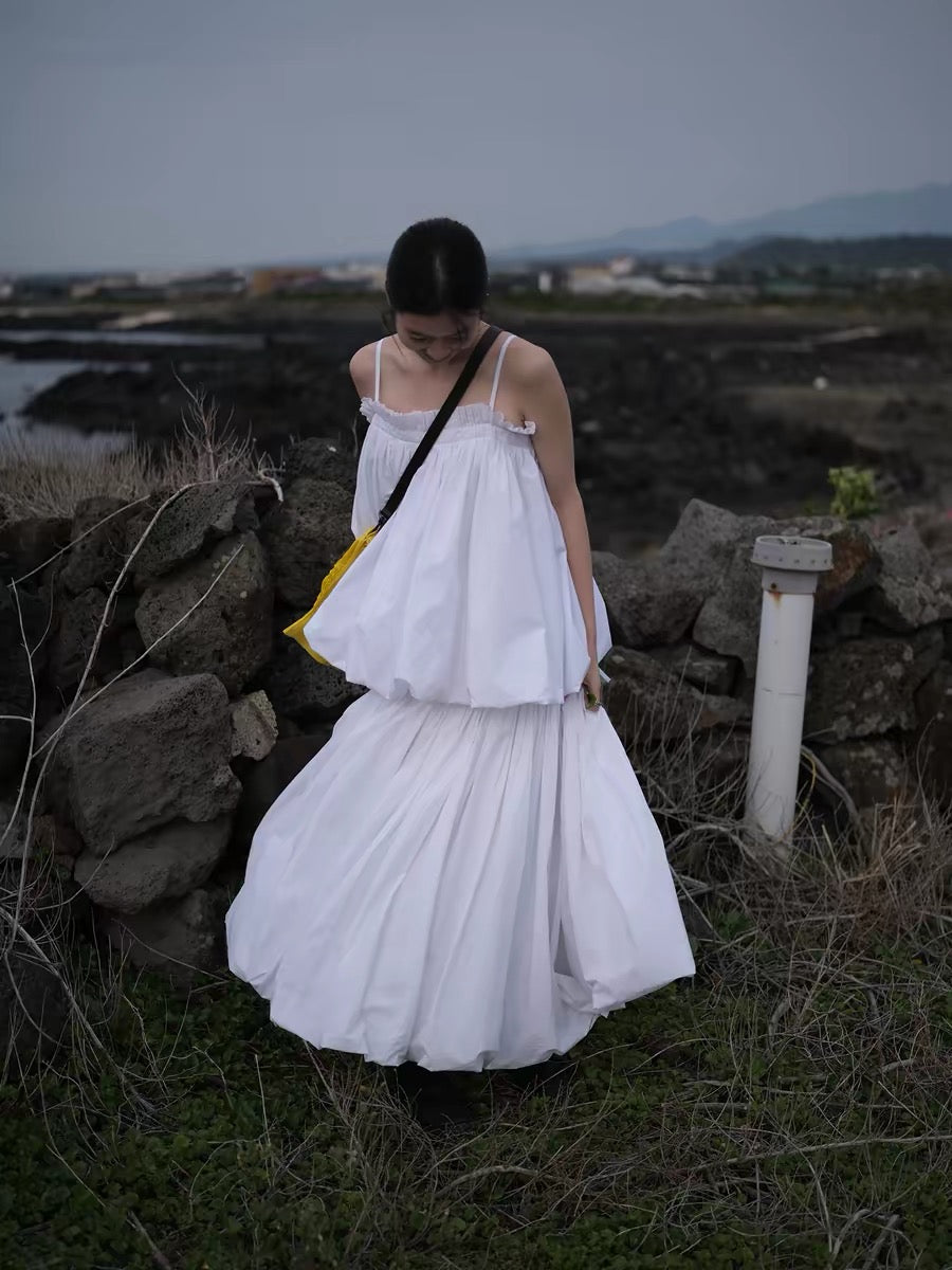 <sannai nut> Bubble Hem Skirt