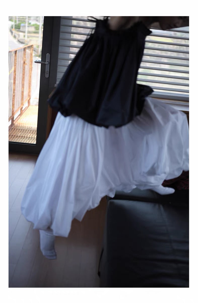 <sannai nut> Bubble Hem Skirt