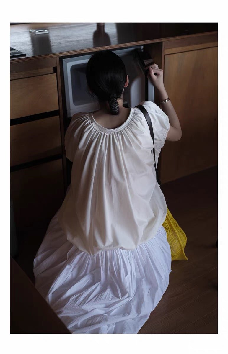 <sannai nut> Bubble Hem Skirt