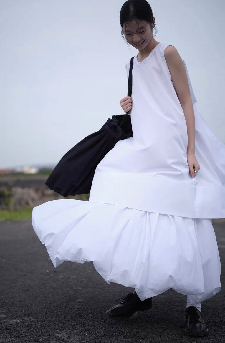 <sannai nut> Bubble Hem Skirt