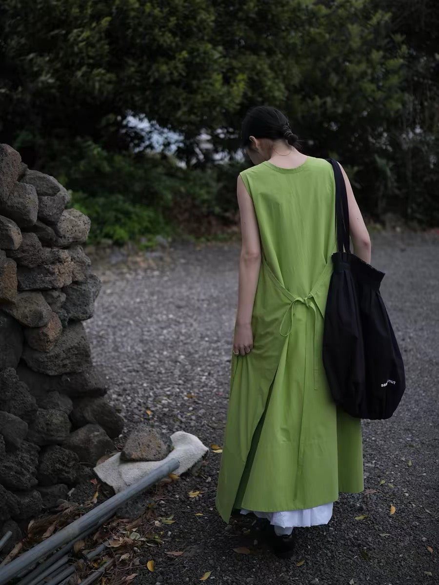 <sannai nut> Green Tank Dress