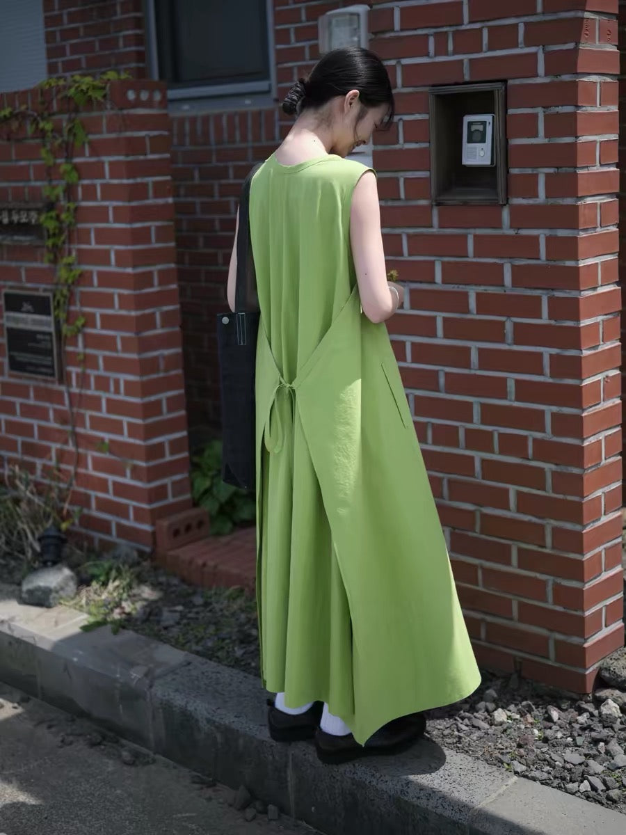 <sannai nut> Green Tank Dress