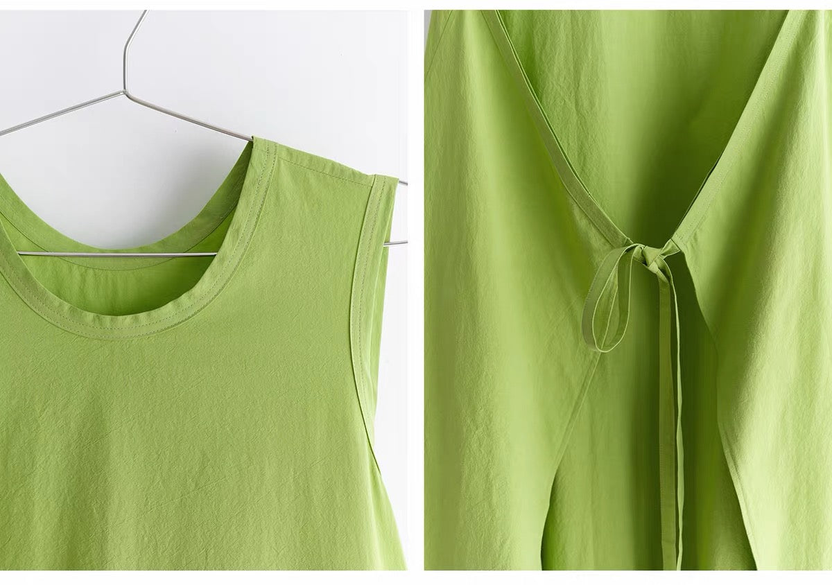 <sannai nut> Green Tank Dress