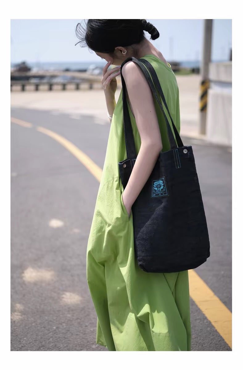 <sannai nut> Green Tank Dress
