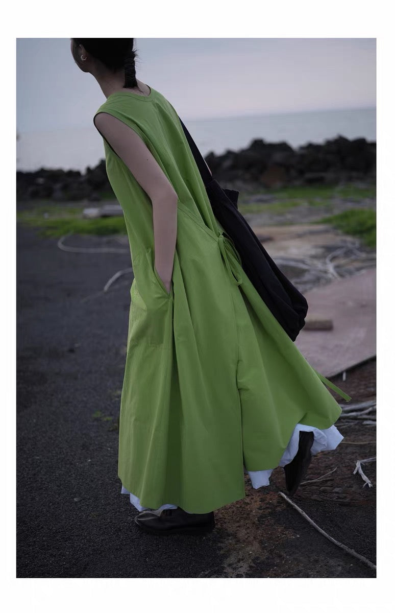 <sannai nut> Green Tank Dress