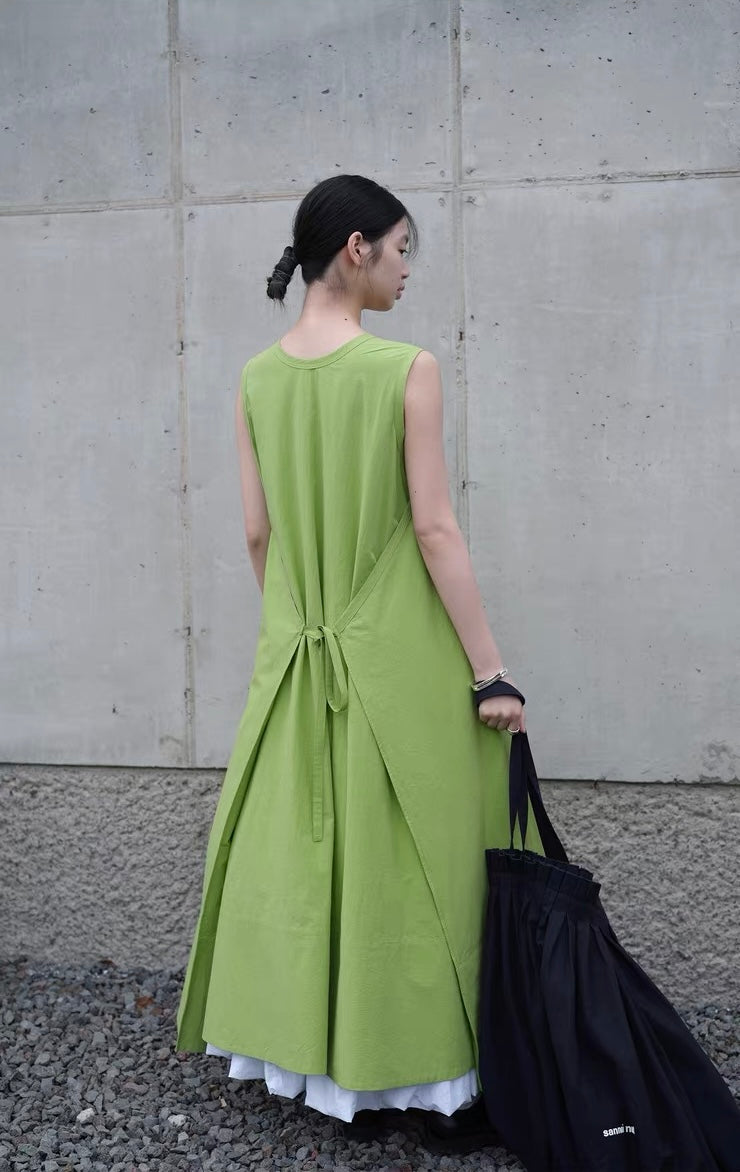 <sannai nut> Green Tank Dress