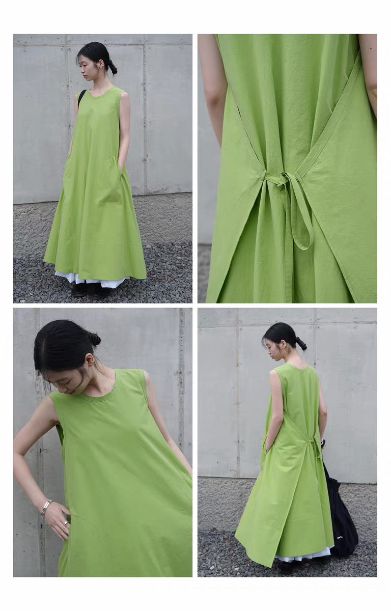 <sannai nut> Green Tank Dress
