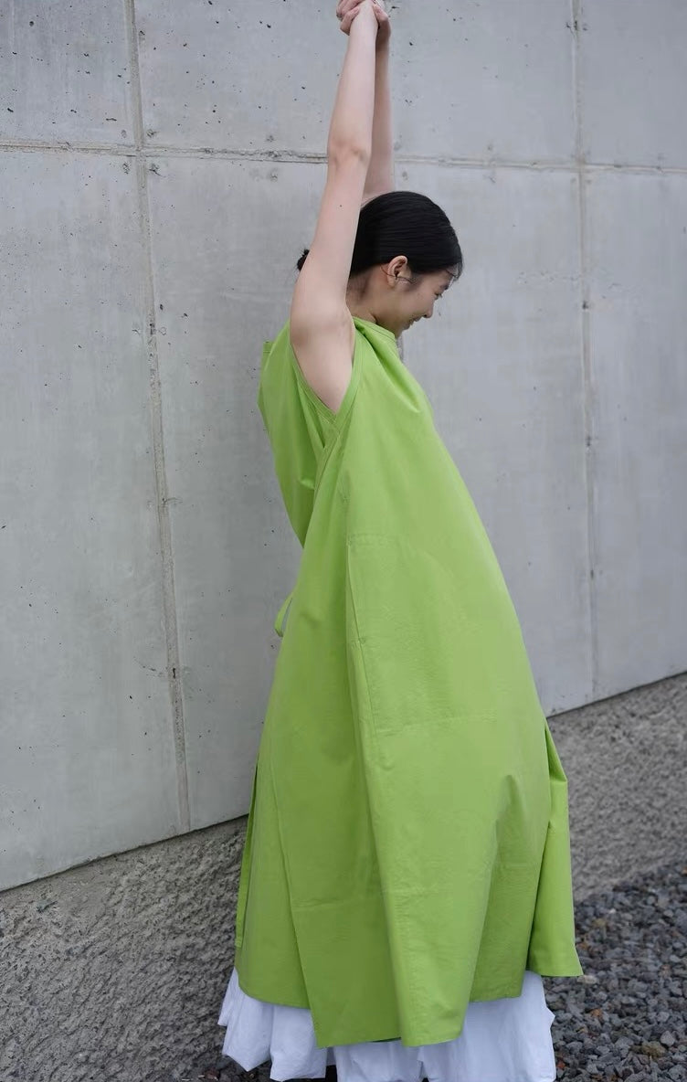 <sannai nut> Green Tank Dress