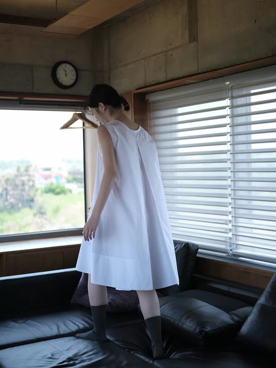<sannai nut> Crew Neck Sleeveless Dress