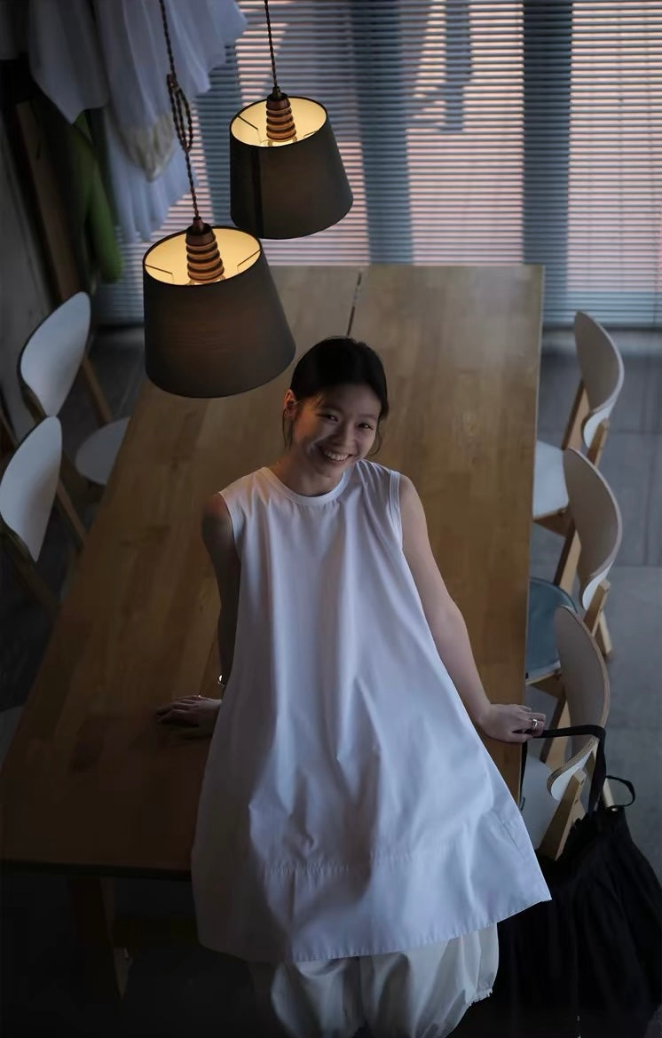 <sannai nut> Crew Neck Sleeveless Dress