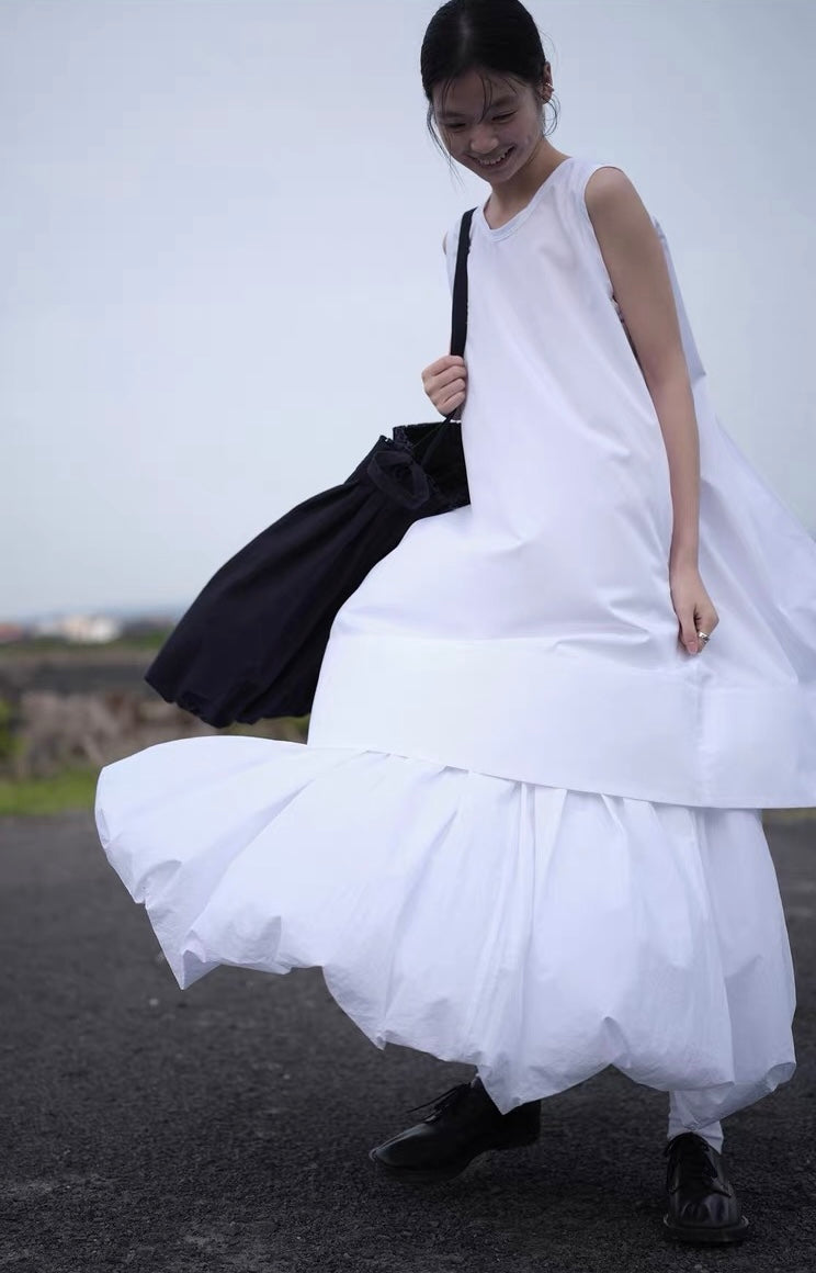 <sannai nut> Crew Neck Sleeveless Dress