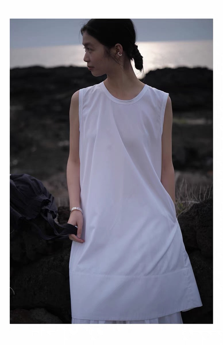<sannai nut> Crew Neck Sleeveless Dress