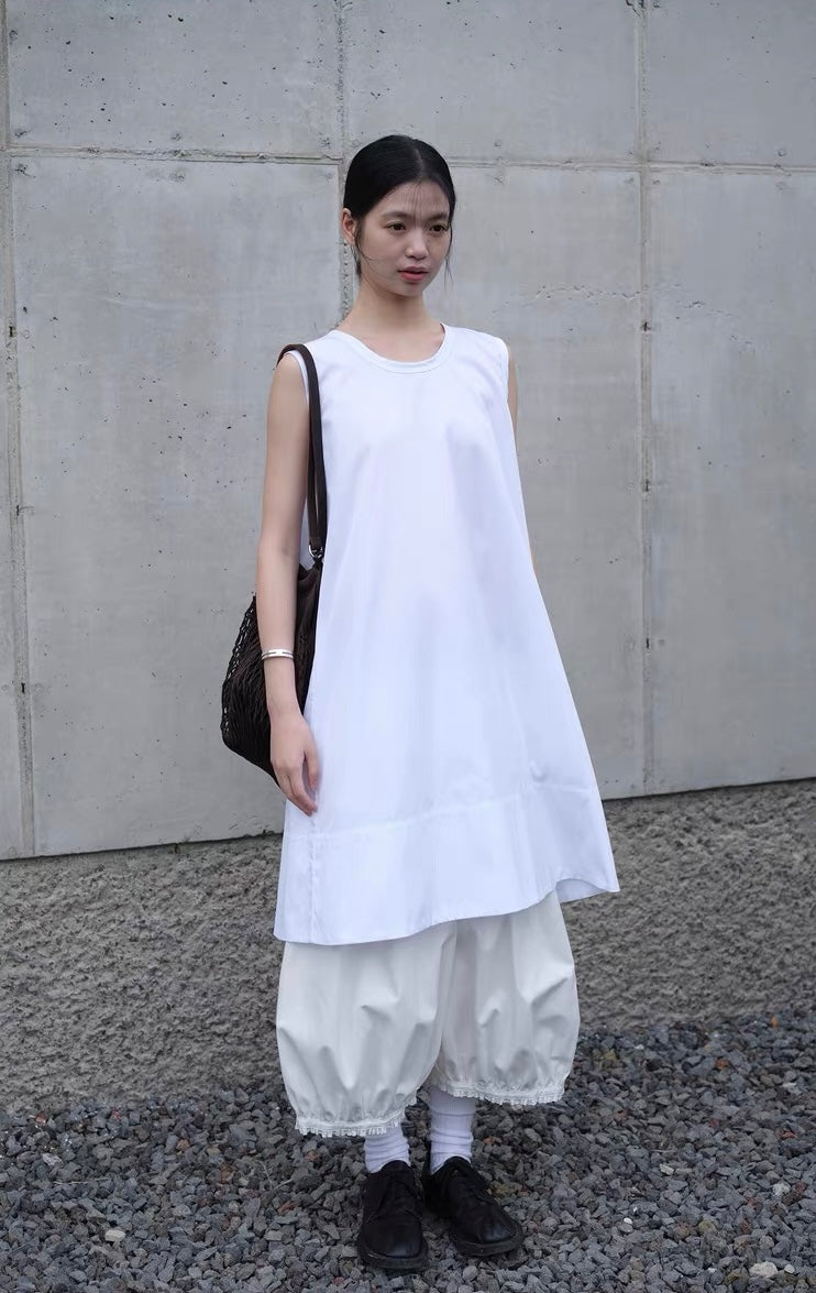 <sannai nut> Crew Neck Sleeveless Dress