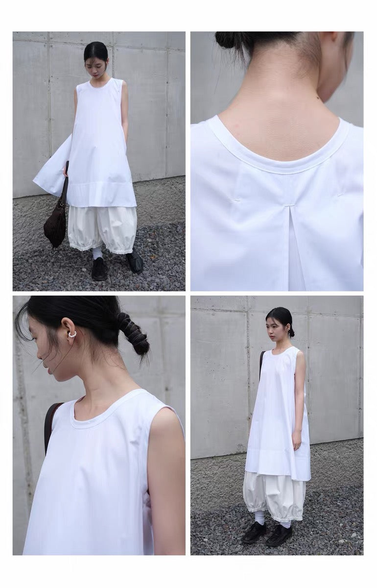<sannai nut> Crew Neck Sleeveless Dress