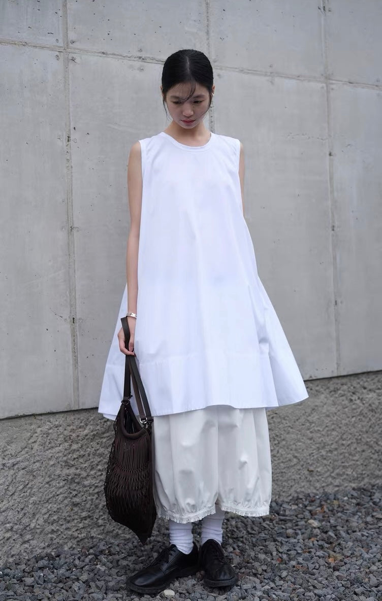 <sannai nut> Crew Neck Sleeveless Dress