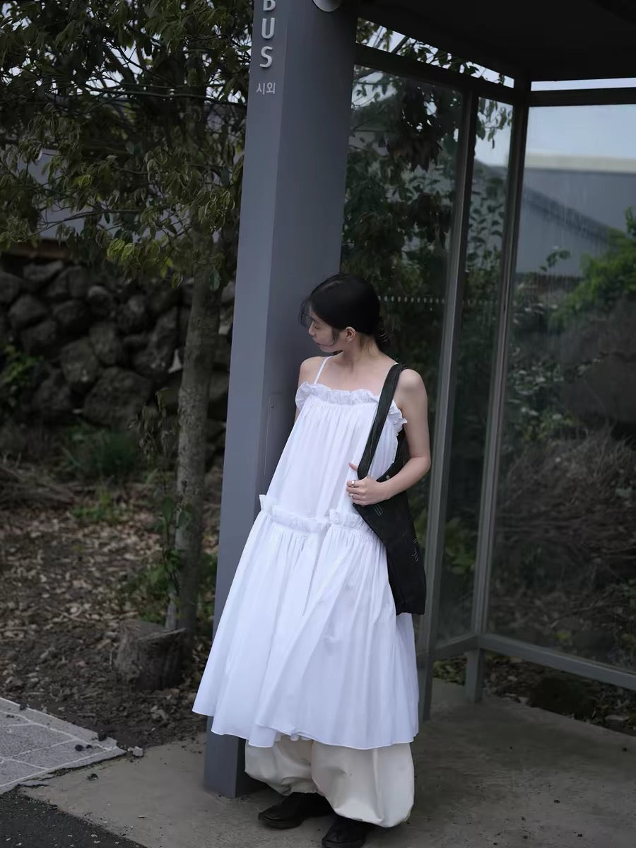 <sannai nut> Pleated Cami Dress