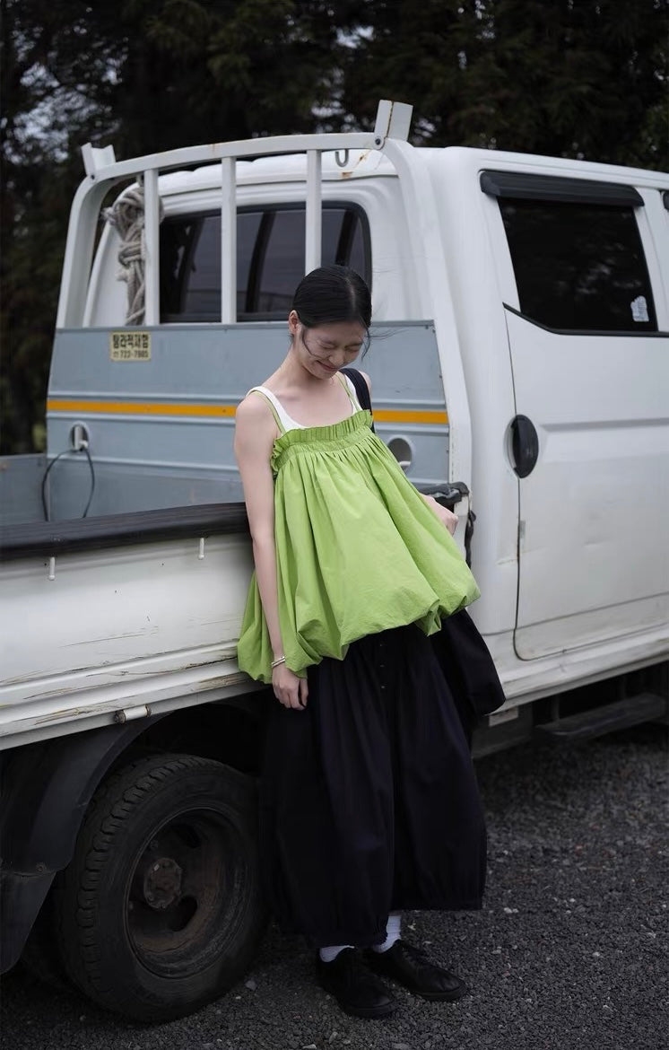 <sannai nut> Cropped Balloon Pants