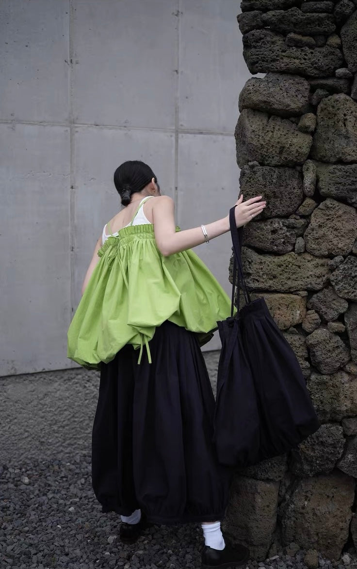 <sannai nut> Cropped Balloon Pants
