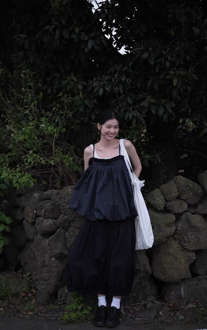 <sannai nut> Cropped Balloon Pants