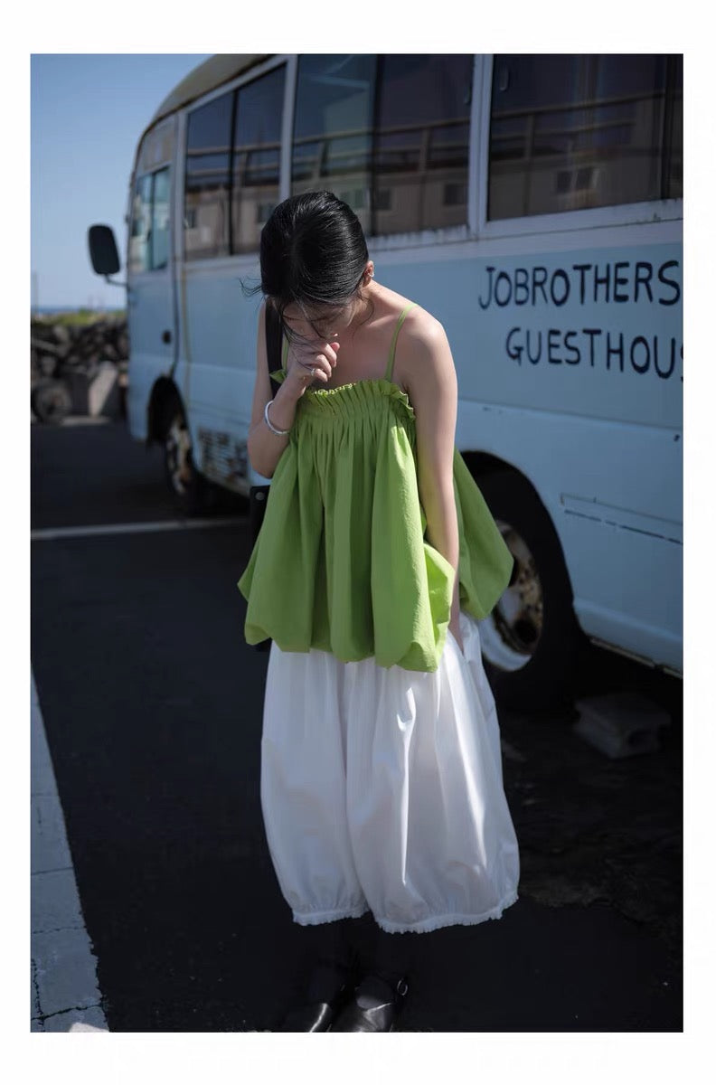 <sannai nut> Cropped Balloon Pants