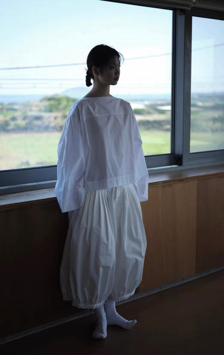 <sannai nut> Cropped Balloon Pants