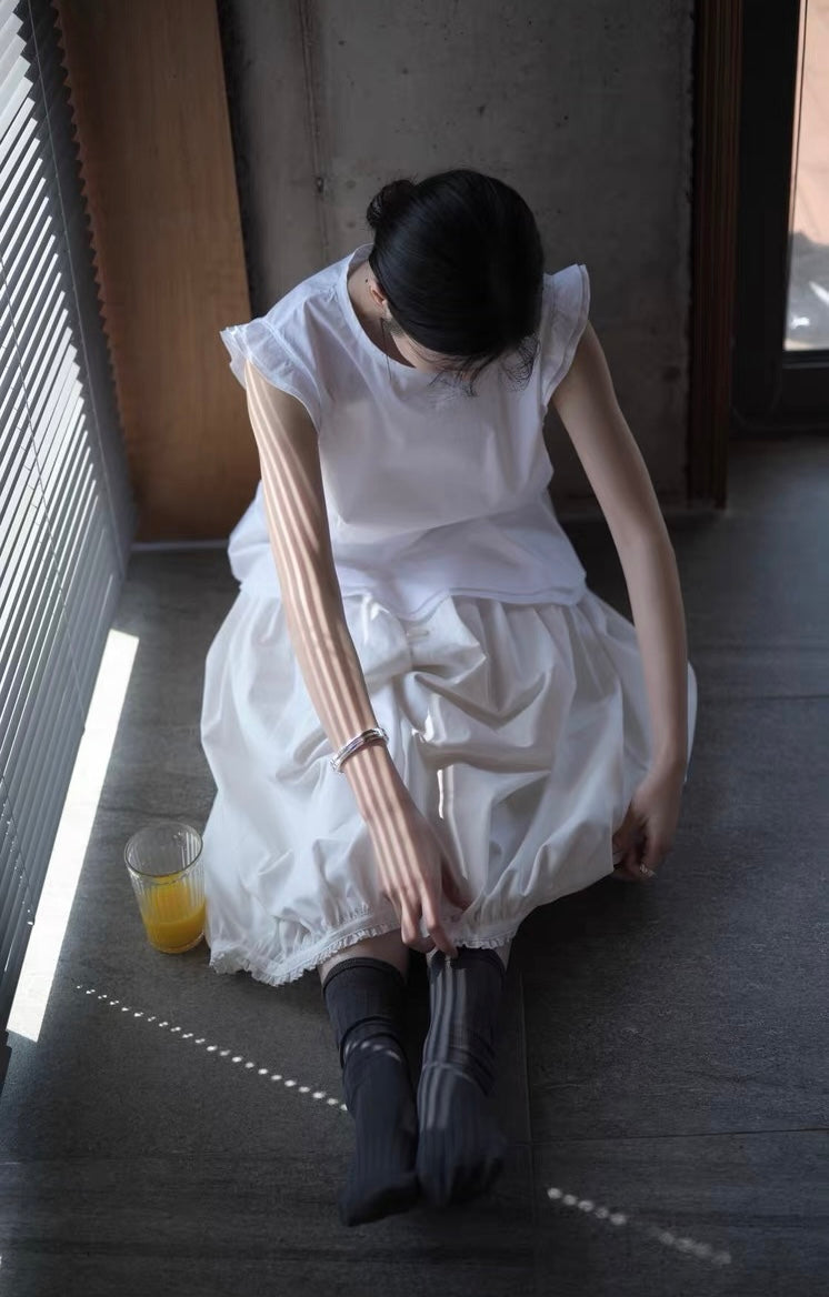 <sannai nut> Cropped Balloon Pants