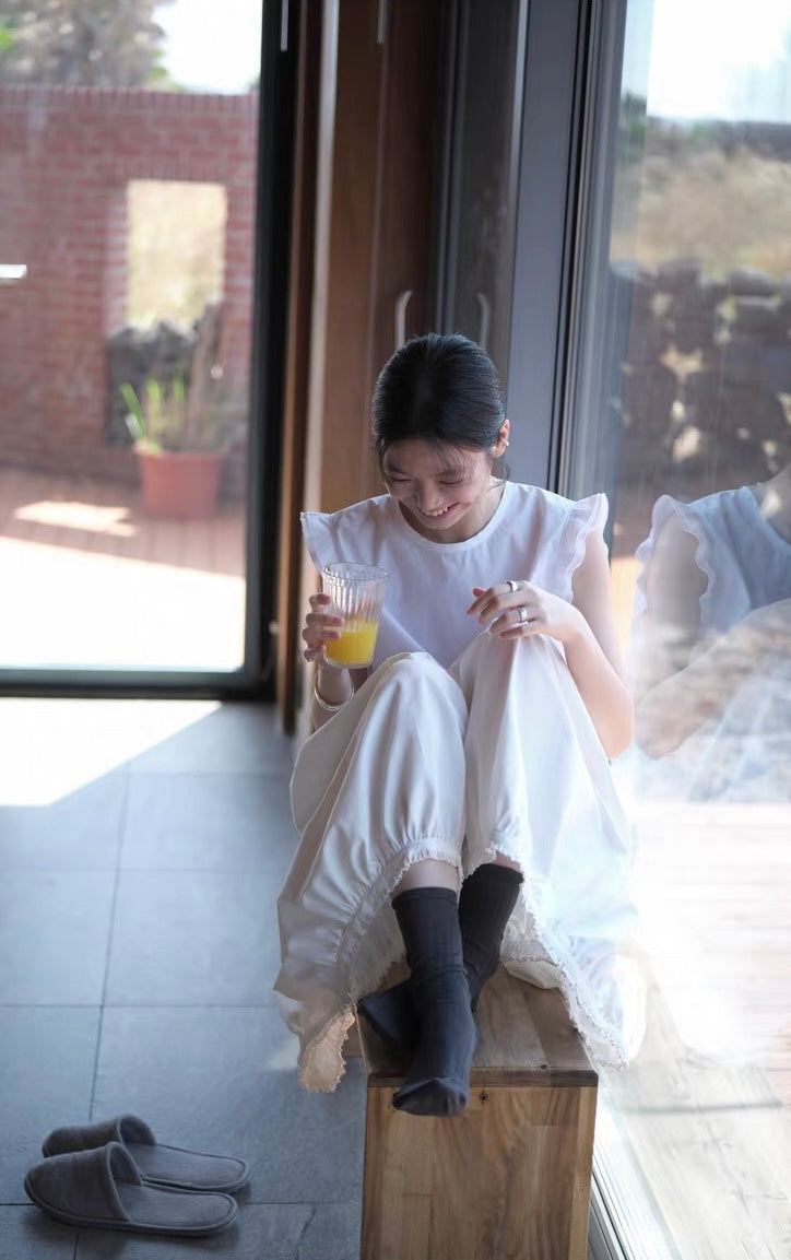 <sannai nut> Cropped Balloon Pants