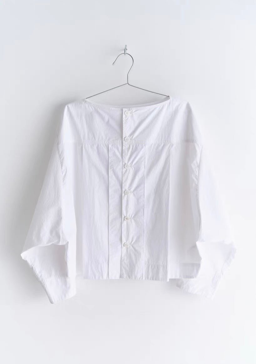 <sannai nut> Boat Neck Long-Sleeve Shirt