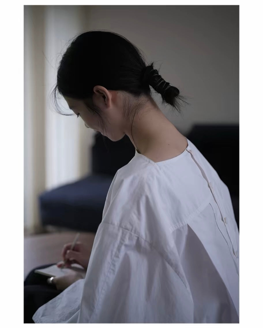 <sannai nut> Boat Neck Long-Sleeve Shirt