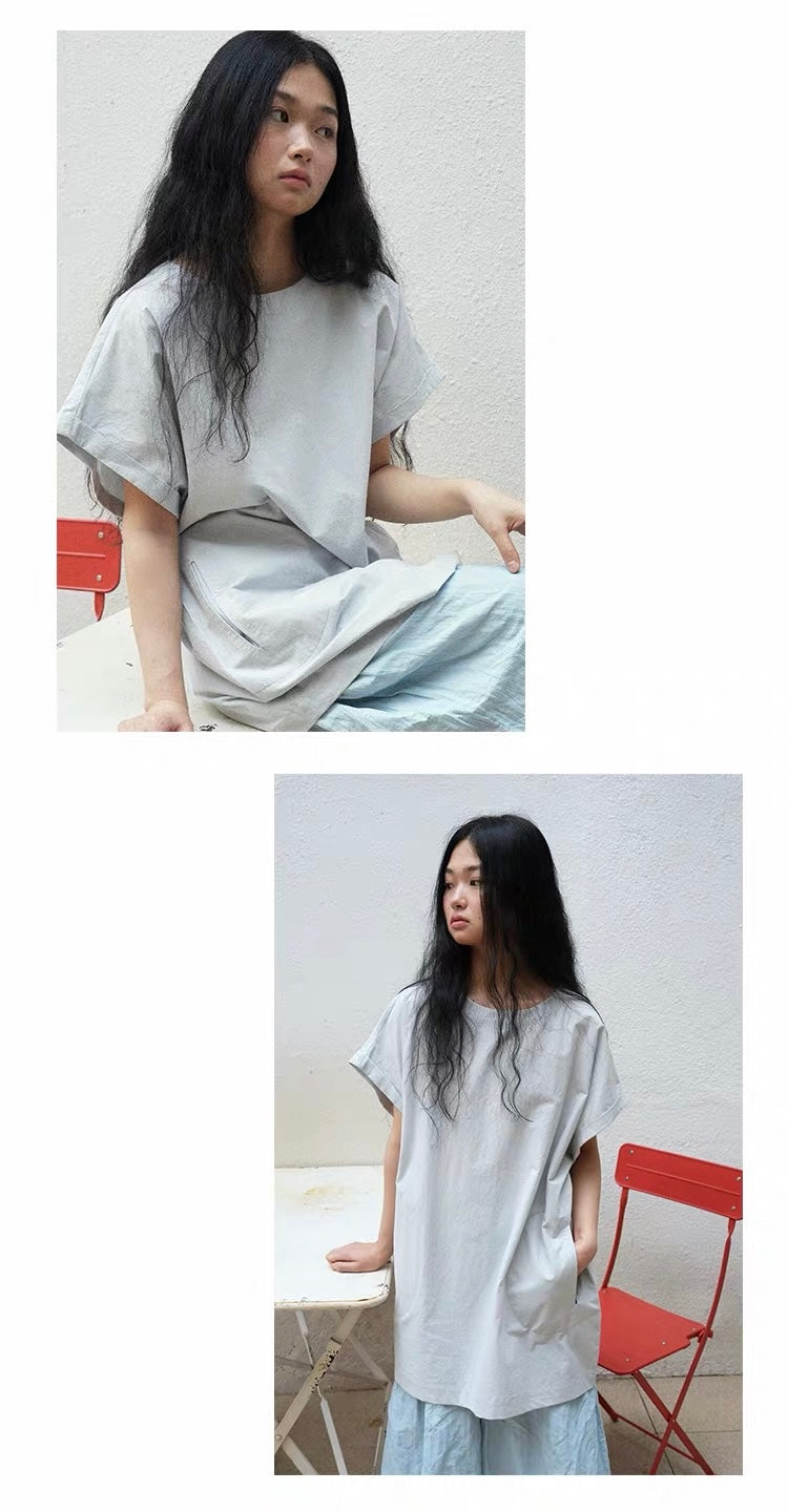 <Another i.> Oversized Longline T-Shirt