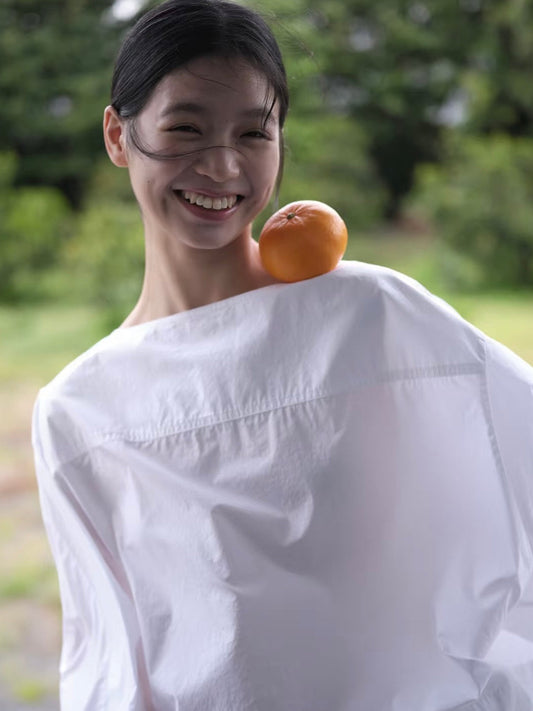 <sannai nut> Boat Neck Long-Sleeve Shirt
