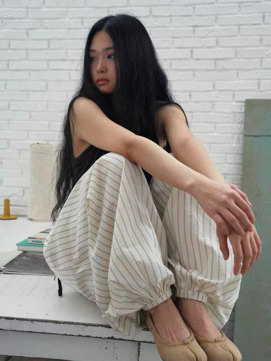 <Another i.> Striped Wide-Leg Pants