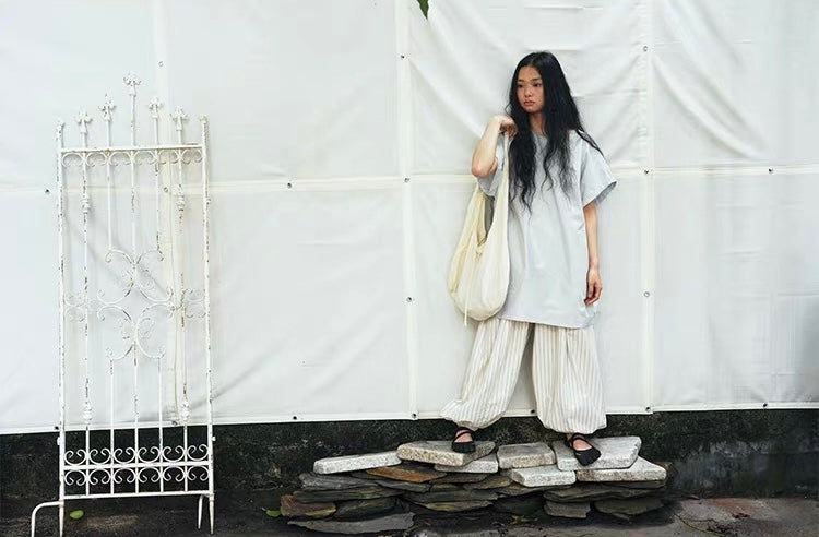 <Another i.> Striped Wide-Leg Pants