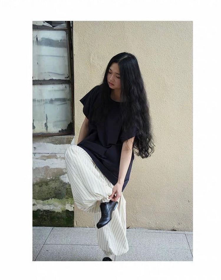 <Another i.> Striped Wide-Leg Pants