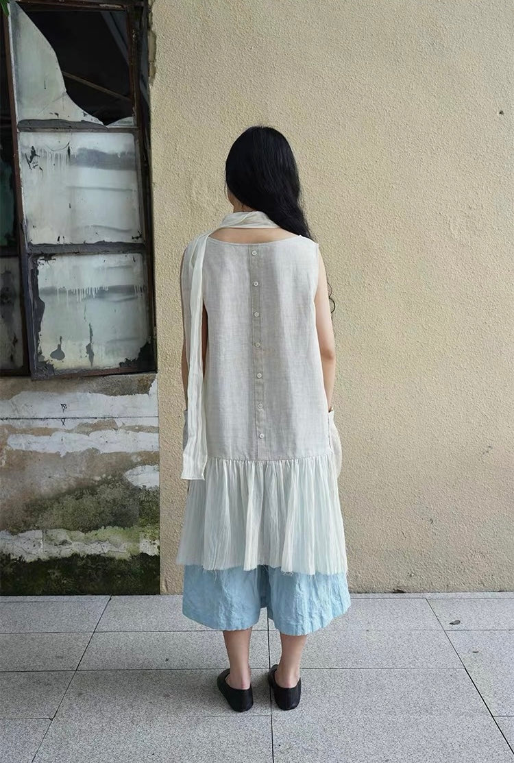 <Another i.> Pleated Wide-Leg Cropped Pants