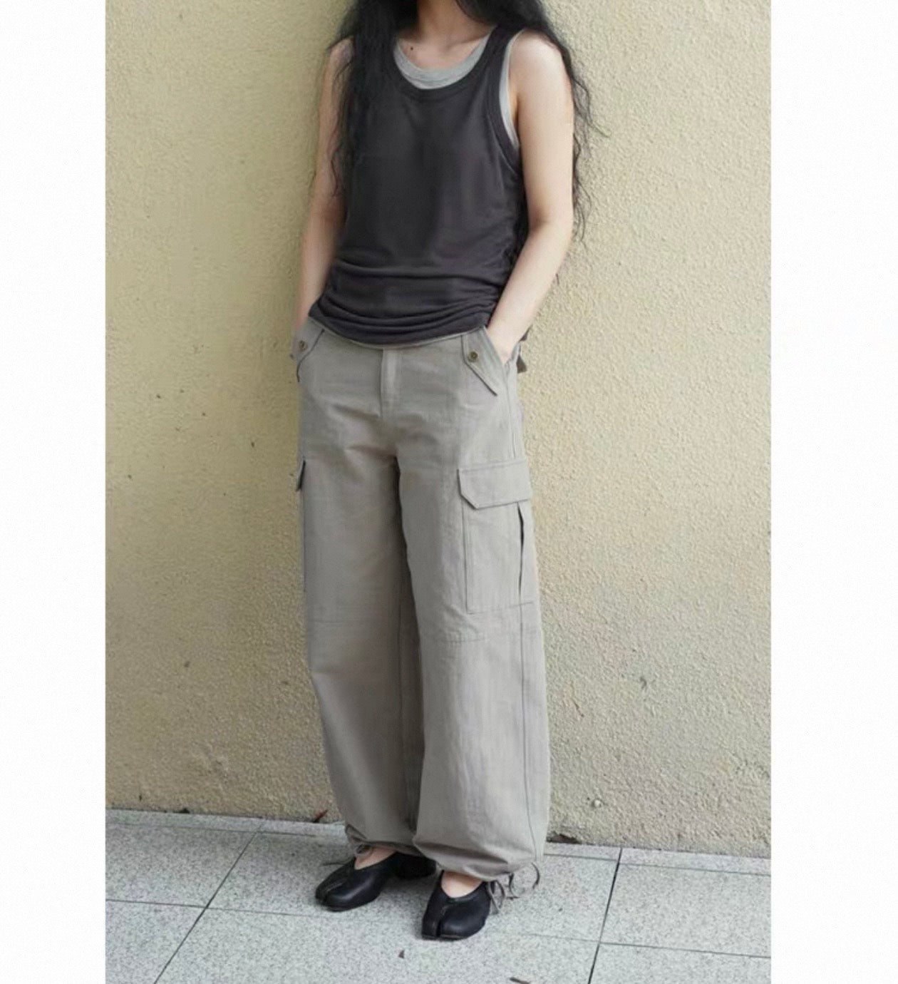 <Another i.> Drawstring Hem Cargo Pants